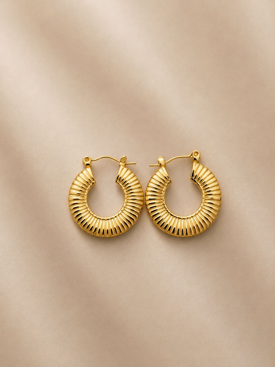 Aros Dorados Acanalados
