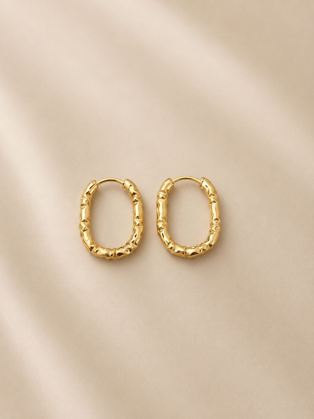 Aros Ovalados Golden Texture
