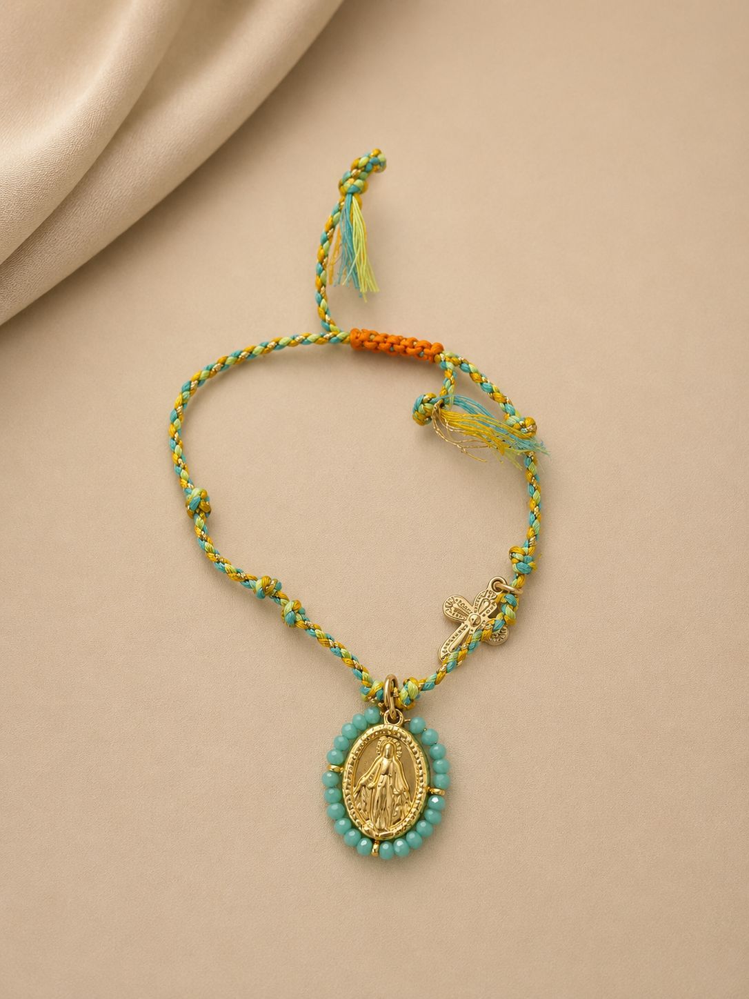 Pulsera Virgen Boho Turquesa